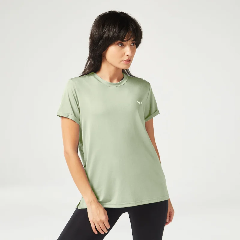 Essential Relaxed Fit Tee - Desert Sage Spandex Blend Rayon Blend Denim Blend
