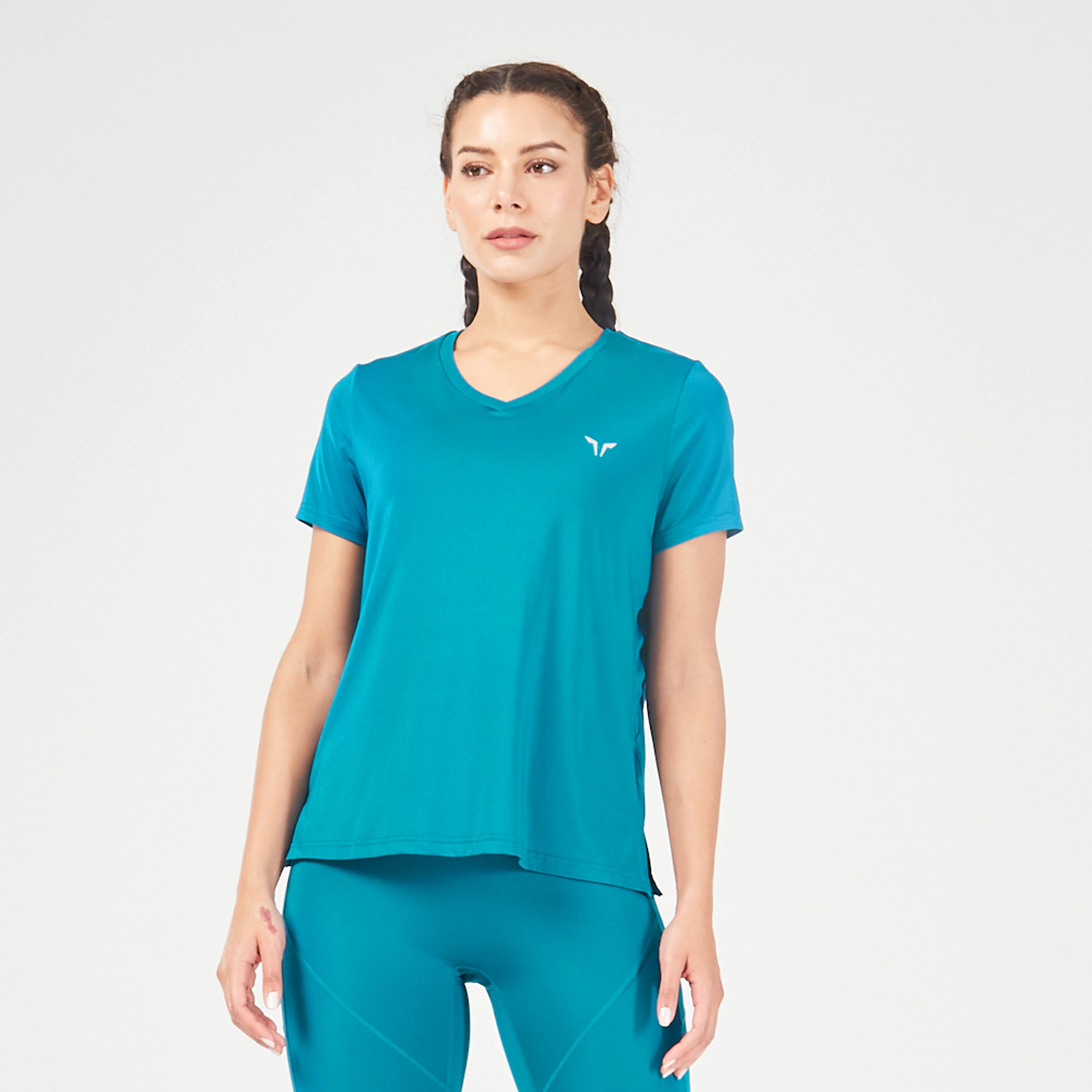 Essential V-Neck Tee - Deep Lagoon Terry Blend Velvet Blend Canvas Blend
