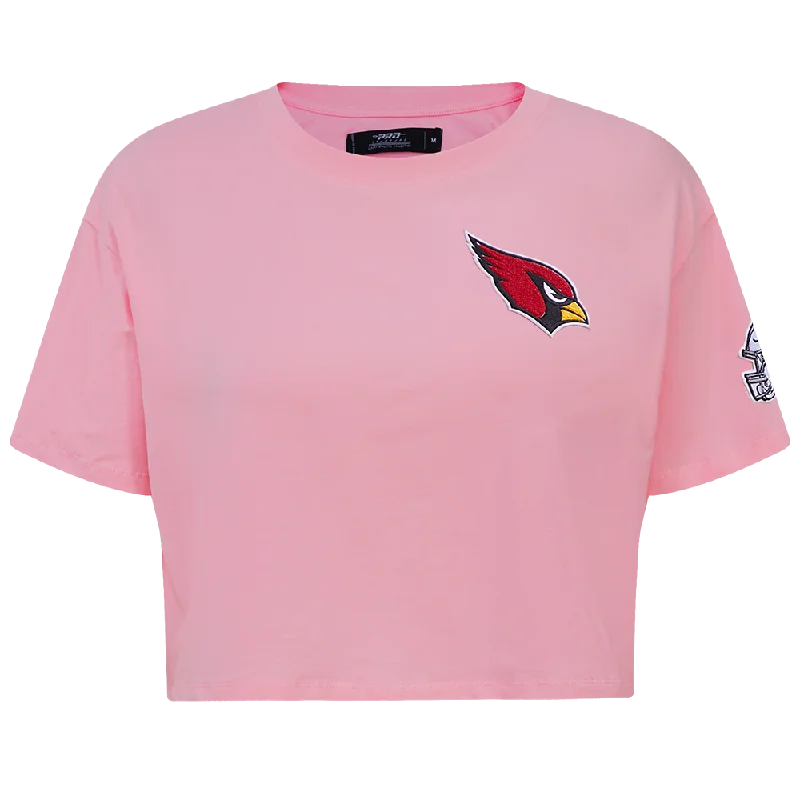 NFL ARIZONA CARDNIALS CLASSIC WOMEN'S BOXY TEE (PINK) Cozy Warm Stylish
