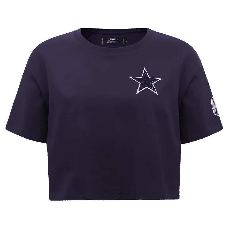 NFL DALLAS COWBOYS CLASSIC WOMEN'S BOXY TEE (MIDNIGHT NAVY) Casual Formal Business