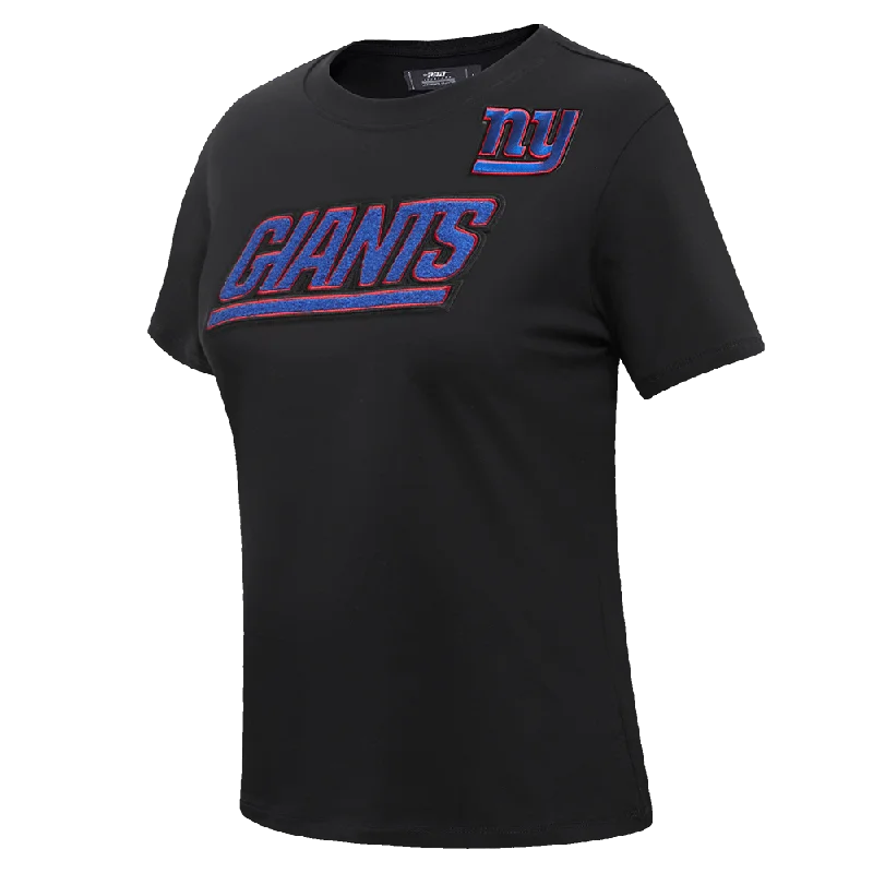 NFL NEW YORK GIANTS CLASSIC WOMEN'S SJ SLIM FIT TEE (BLACK) Front Pockets Side Pockets Patch Pockets NFL NEW YORK GIANTS CLASSIC WOMEN'S SJ SLIM FIT TEE (BLACK) Front Pockets Side Pockets Patch Pockets