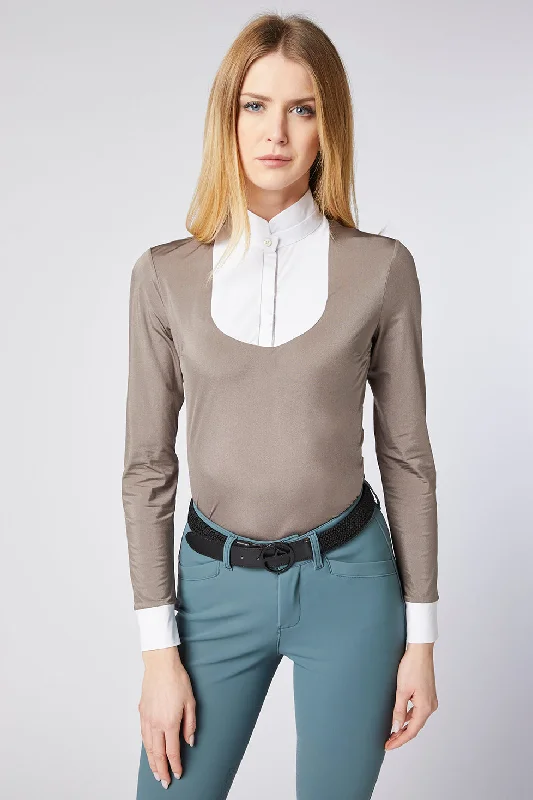 Giralba Women's Long Sleeve Show Shirt Casual Short Sleeve Top