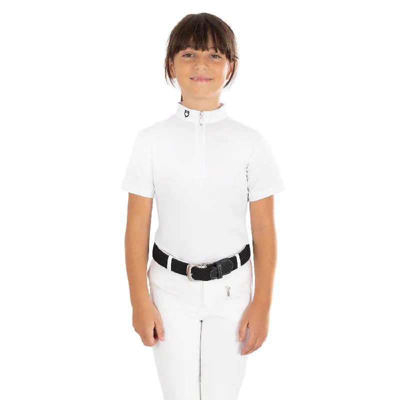 Girls Show Shirt Lusineh Stylish Split-Hem Short Shirt