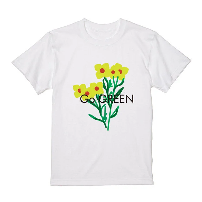 GO GREEN Tee 5.6oz SSL-506 V-Neck T-Shirt Long Sleeve Cotton