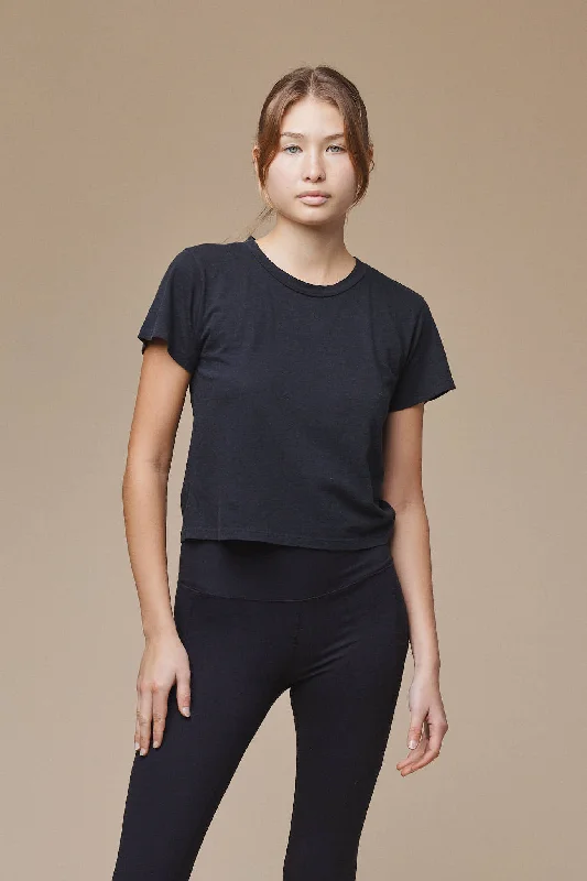 Cropped Ojai Tee Polka Dot Checkered Tartan