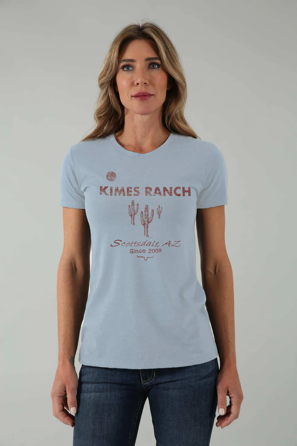 Kimes Ranch - Ladies Welcome Tee Black Modern Contemporary Chic