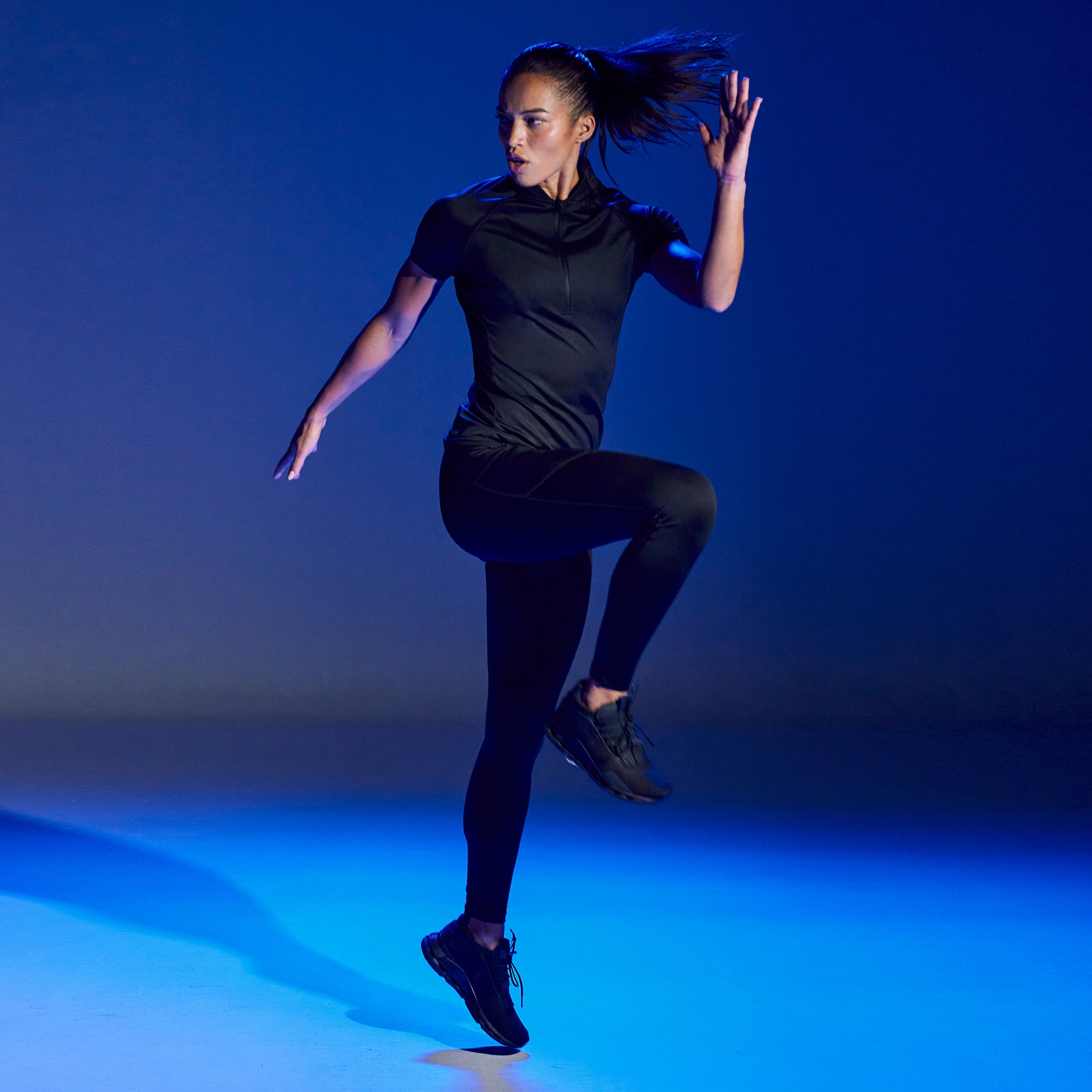 LAB360° TDry™ Workout Tee - Black Lace Blend Ribbed Blend Corduroy Blend