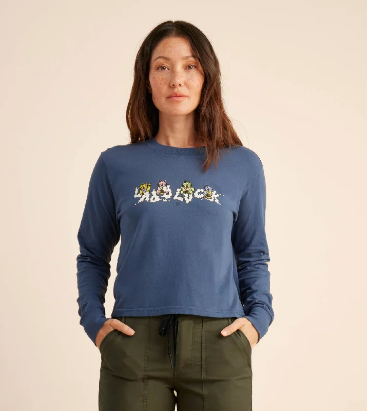Lady Luck Long Sleeve Premium Tee Print Jacquard Patchwork
