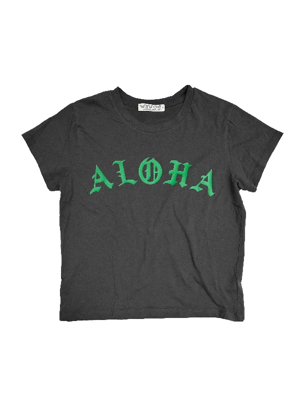 Maui Aloha Womens Tee Ribbed Striped Patterned