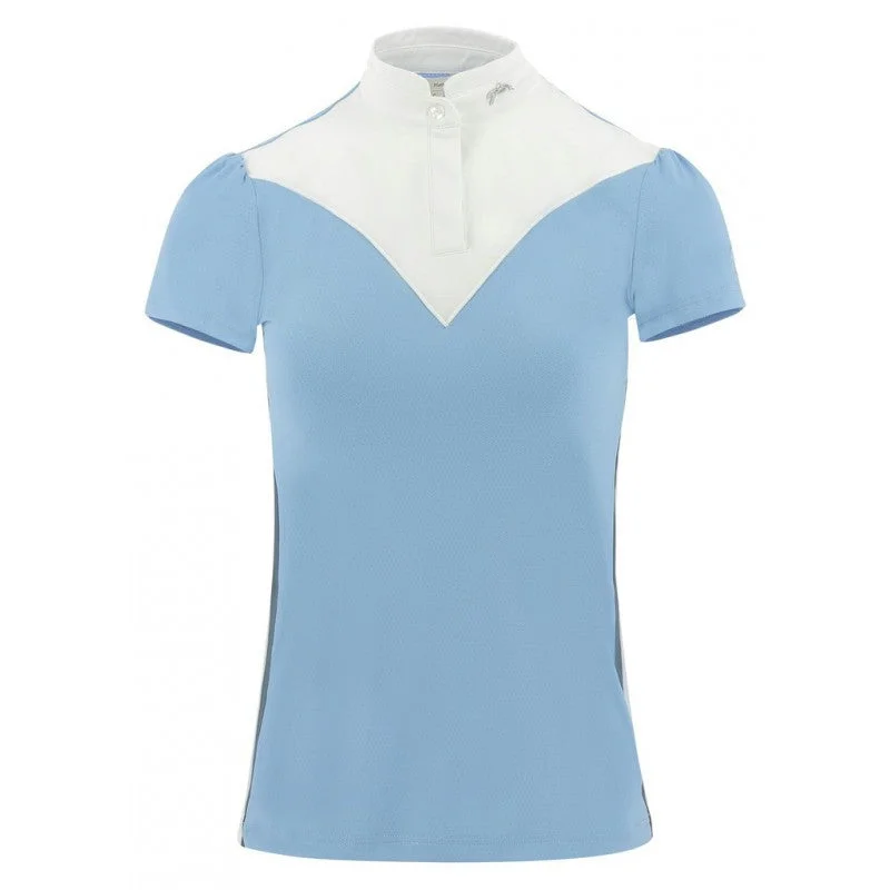 Moon Competition Polo Shirt - Artic Blue Trendy Short Sleeve Tunic
