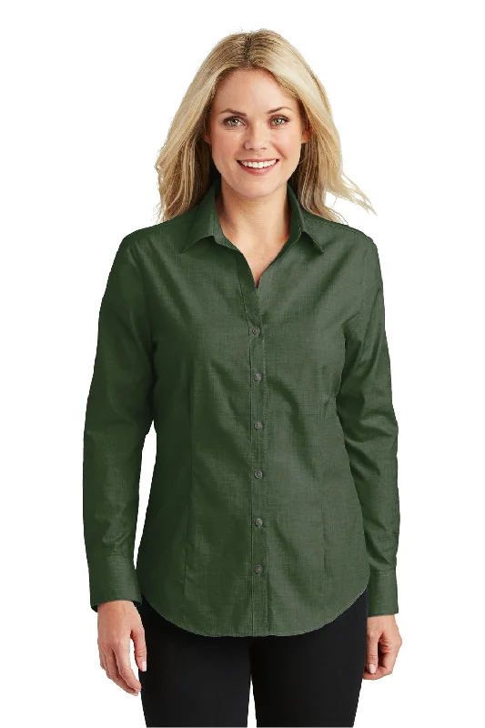 Port Authority Womens Easy Care Wrinkle Resistant Long Sleeve Button Down Shirt - Dark Cactus Green - Closeout Trendy Summer Short Sleeve Port Authority Womens Easy Care Wrinkle Resistant Long Sleeve Button Down Shirt - Dark Cactus Green - Closeout Trendy Summer Short Sleeve