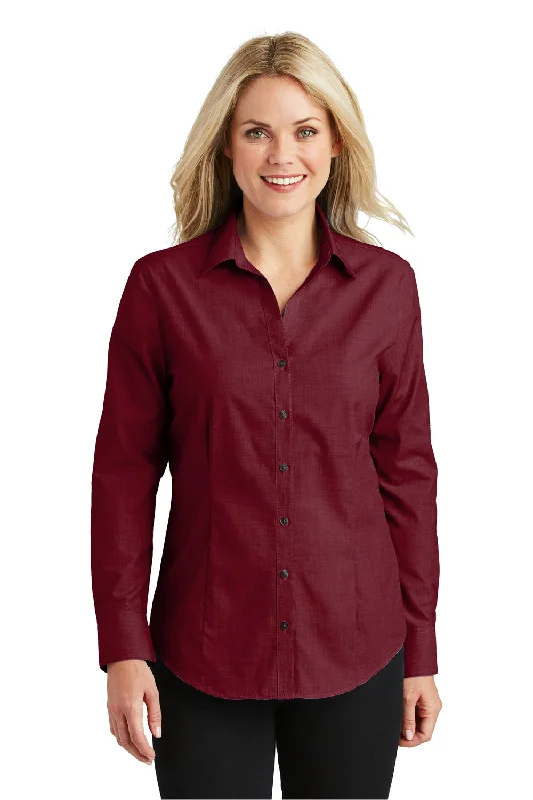 Port Authority Womens Easy Care Wrinkle Resistant Long Sleeve Button Down Shirt - Red Oxide - Closeout Soft Cotton Short Tee Port Authority Womens Easy Care Wrinkle Resistant Long Sleeve Button Down Shirt - Red Oxide - Closeout Soft Cotton Short Tee