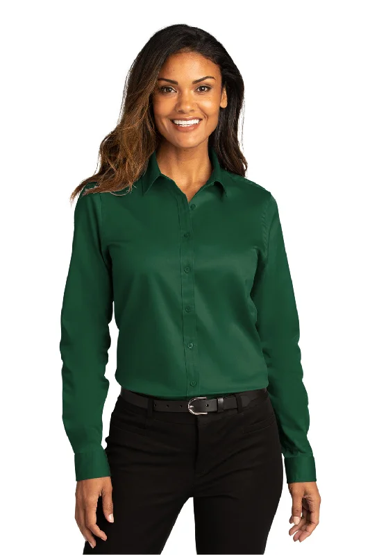 Port Authority Womens SuperPro Wrinkle Resistant React Long Sleeve Button Down Shirt - Dark Green Fashionable Short Sleeve Vest Port Authority Womens SuperPro Wrinkle Resistant React Long Sleeve Button Down Shirt - Dark Green Fashionable Short Sleeve Vest