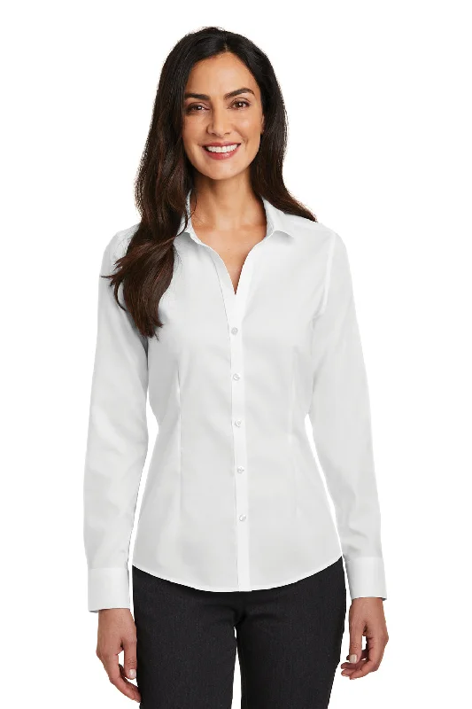 Red House Womens Pinpoint Oxford Wrinkle Resistant Long Sleeve Button Down Shirt - White - Closeout Casual Boxy Short Shirt Red House Womens Pinpoint Oxford Wrinkle Resistant Long Sleeve Button Down Shirt - White - Closeout Casual Boxy Short Shirt