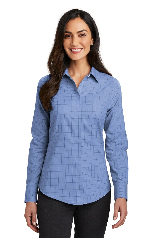 Red House Womens Wrinkle Resistant Long Sleeve Button Down Shirt - Blue - Closeout Cozy Knit Short Sleeve Top Red House Womens Wrinkle Resistant Long Sleeve Button Down Shirt - Blue - Closeout Cozy Knit Short Sleeve Top