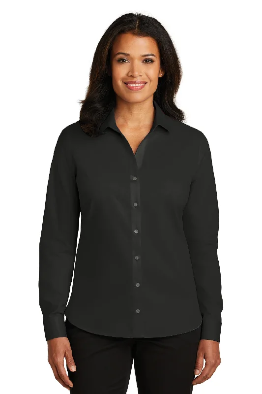 Red House Womens Wrinkle Resistant Long Sleeve Button Down Shirt - Black - Closeout Stylish Pleated Short Sleeve Red House Womens Wrinkle Resistant Long Sleeve Button Down Shirt - Black - Closeout Stylish Pleated Short Sleeve