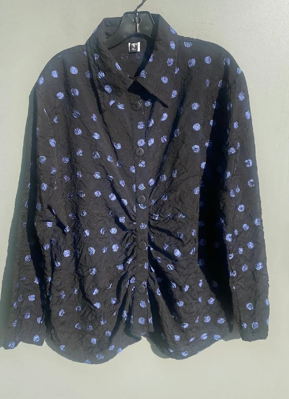 Ruched Front Shirt Modern Fit Short Sleeve
