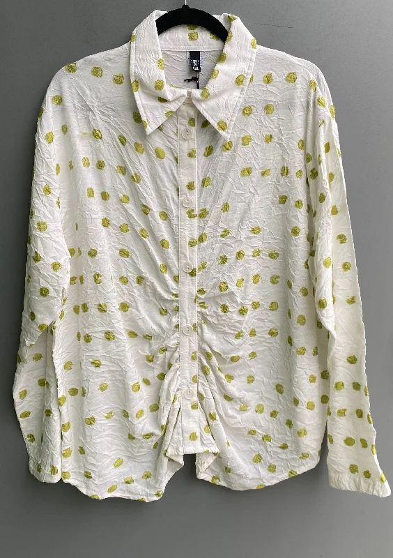 Ruched Front Shirt Fashionable Pleated Short Shirt