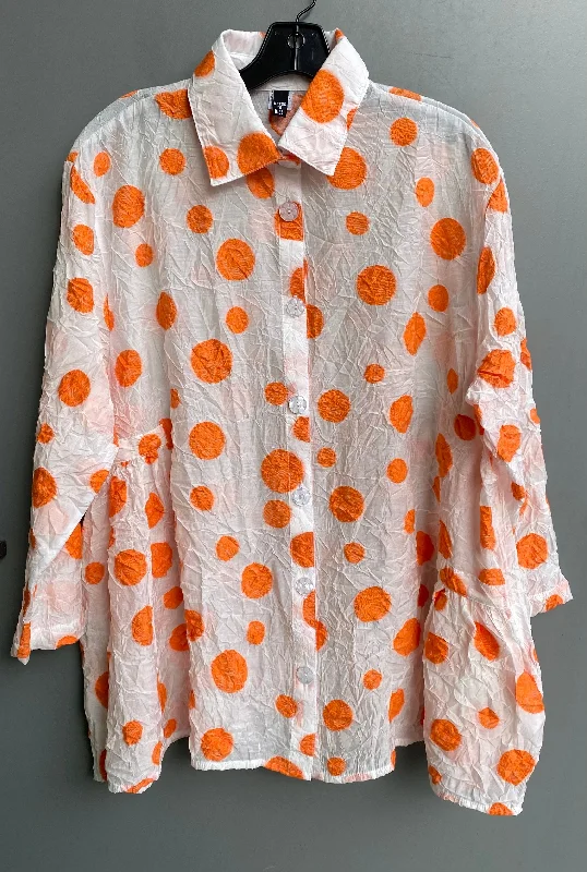 Side Tab Shirt Fashionable Sheer Short Shirt