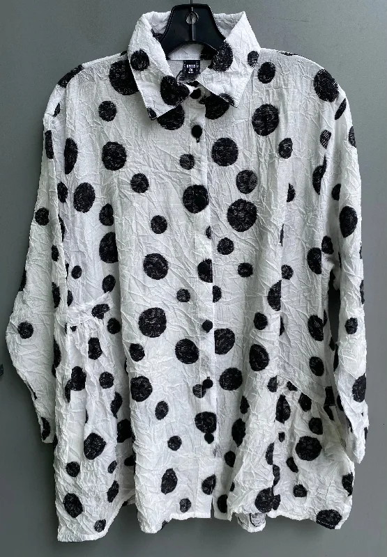 Side Tab Shirt Casual Loose Short Sleeve
