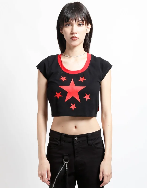 STAR TEE Hooded Caped Shawl Collar