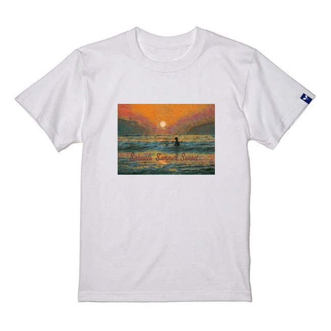 Sunset graphic Tee 5.6oz SSL-492 Collared T-Shirt Boat Neck A-Line