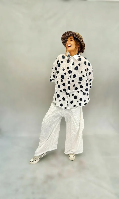 Banded Cappy Shirt Soft Cotton Short Tee