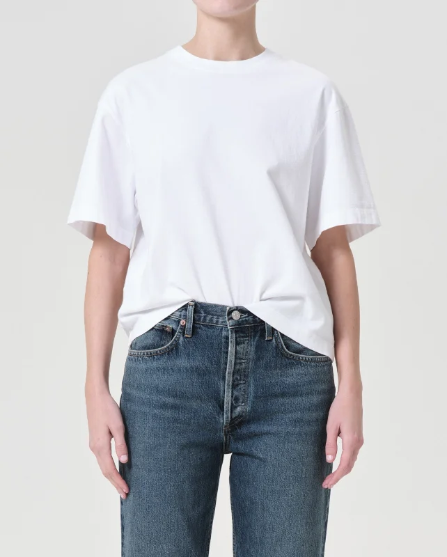 SULMA DROP SHOULDER TEE / WHITE