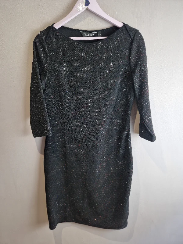 Dorothy Perkins black sparkly dress - size 12
