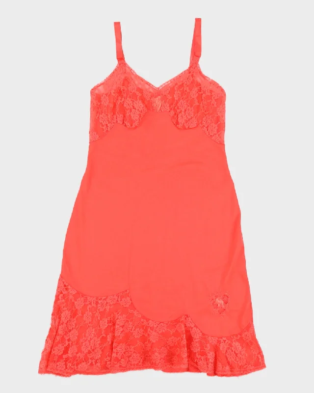 Vintage 1980s Red Slip Dress - S