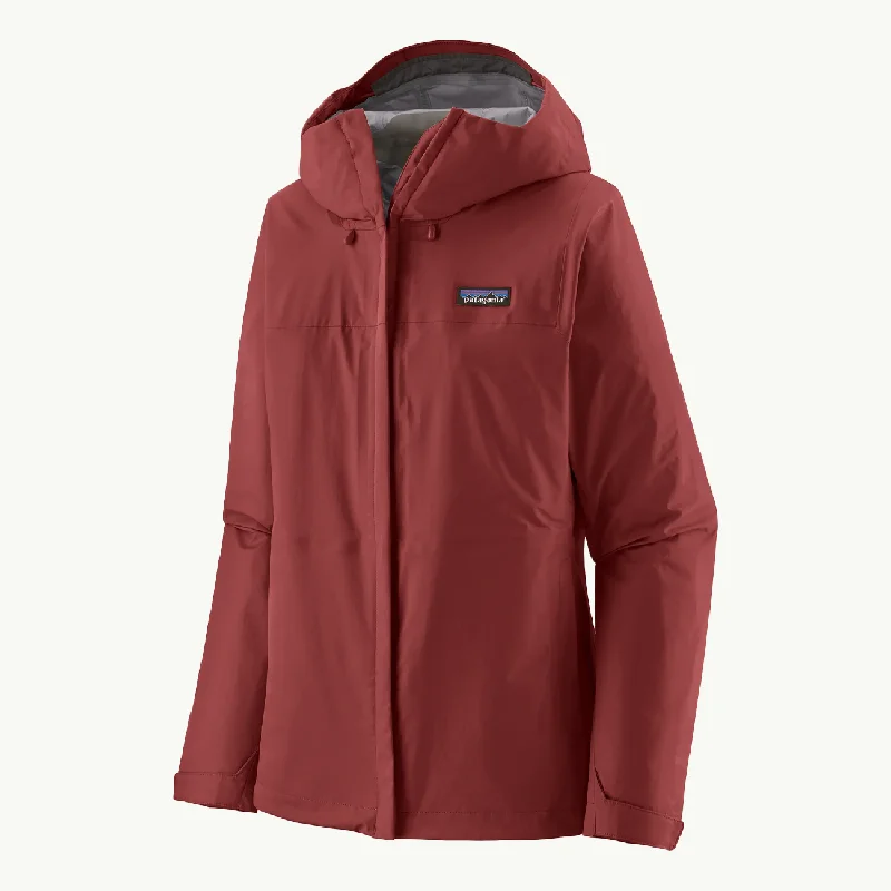 Women's Torrentshell 3L Rain Jacket - Oxide Red A-Line Jacket Boat Neck Shawl Collar Women's Torrentshell 3L Rain Jacket - Oxide Red A-Line Jacket Boat Neck Shawl Collar