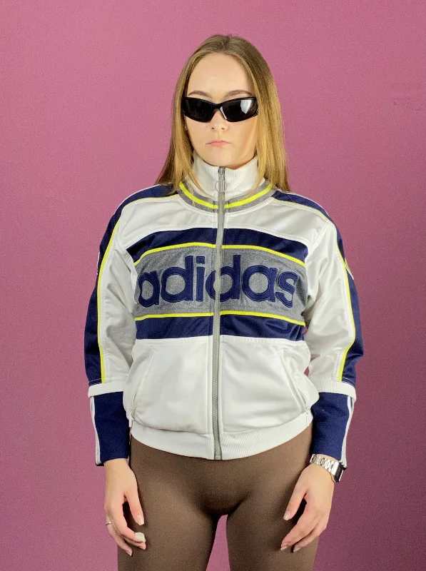 90s Adidas Vintage Kids Track Jacket - 12Y White Polyester Faux Fur Jacket Real Fur Jacket Shearling Jacket 90s Adidas Vintage Kids Track Jacket - 12Y White Polyester Faux Fur Jacket Real Fur Jacket Shearling Jacket