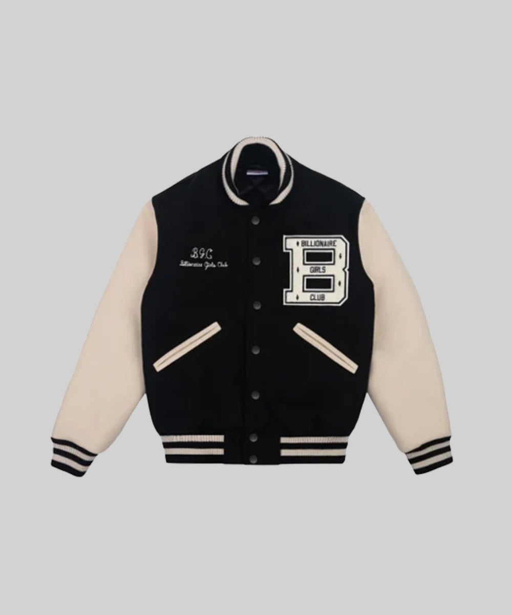 Billionaire Girls Club Varsity Jacket Oversized Jacket Tailored Jacket Straight Jacket Billionaire Girls Club Varsity Jacket Oversized Jacket Tailored Jacket Straight Jacket