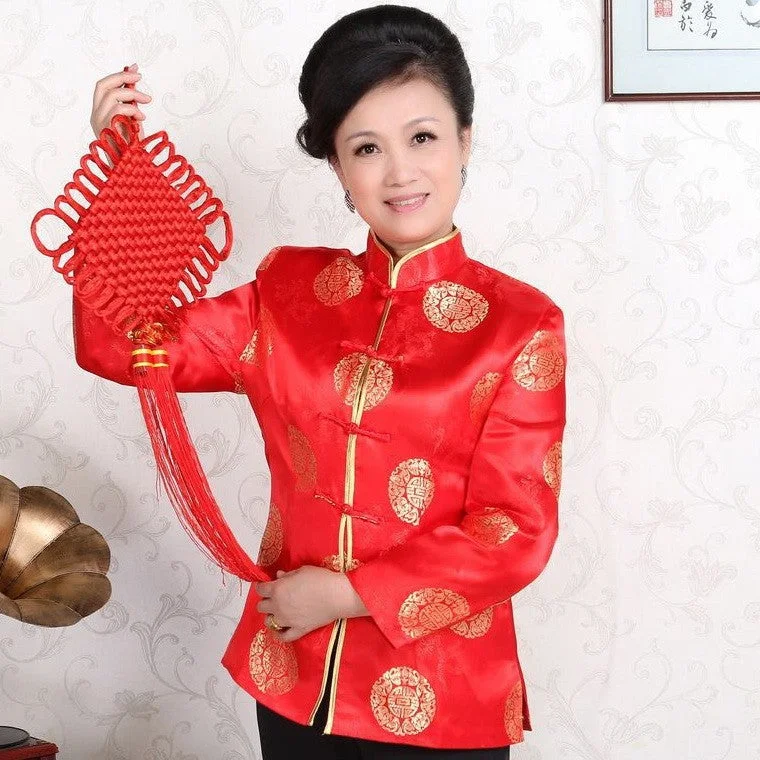 Classic Brocade Chinese Festival Coat Mother's Jacket Rayon Jacket Velvet Jacket Corduroy Jacket Classic Brocade Chinese Festival Coat Mother's Jacket Rayon Jacket Velvet Jacket Corduroy Jacket