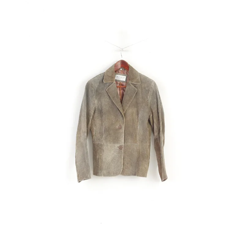 Rino & Pelle Women 42 S Jacket Brown Leather italy Vintage Single Breasted Blazer Tailored Jacket Straight Jacket A-Line Jacket Rino & Pelle Women 42 S Jacket Brown Leather italy Vintage Single Breasted Blazer Tailored Jacket Straight Jacket A-Line Jacket
