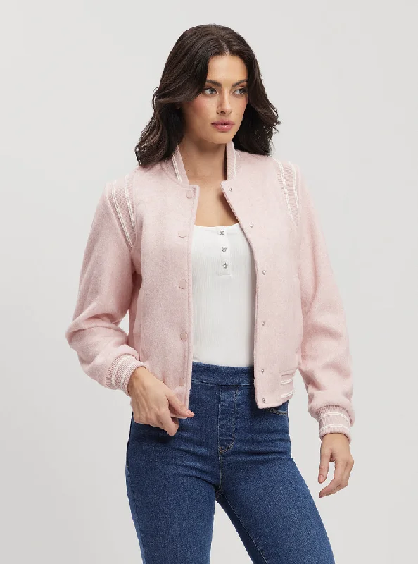 Eco Pink Gloria Logo Bomber Jacket Mesh Jacket Canvas Jacket Denim Jacket