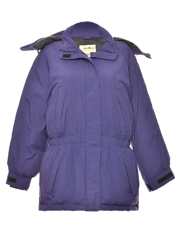 Eddie Bauer Purple Zip-Front Puffer Jacket - L Hooded Jacket Caped Jacket Shawl Collar Jacket Eddie Bauer Purple Zip-Front Puffer Jacket - L Hooded Jacket Caped Jacket Shawl Collar Jacket