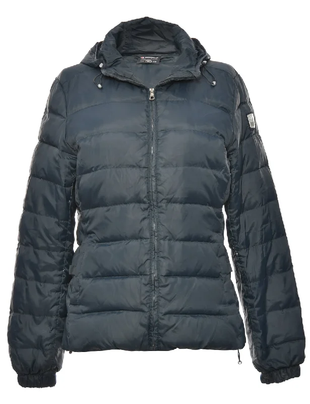 Navy Classic Champion Puffer Jacket - XL Nylon Fabric Polyester Fabric Spandex Fabric Navy Classic Champion Puffer Jacket - XL Nylon Fabric Polyester Fabric Spandex Fabric
