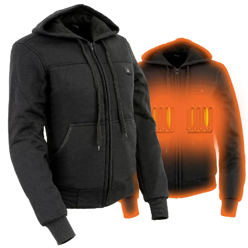 Nexgen Heat NXL2713SET Women 'Heated' Front Zipper Black Hoodie Jacket for Outdoor Activities w/ Battery Pack Denim Jacket Leather Jacket Suede Jacket Nexgen Heat NXL2713SET Women 'Heated' Front Zipper Black Hoodie Jacket for Outdoor Activities w/ Battery Pack Denim Jacket Leather Jacket Suede Jacket