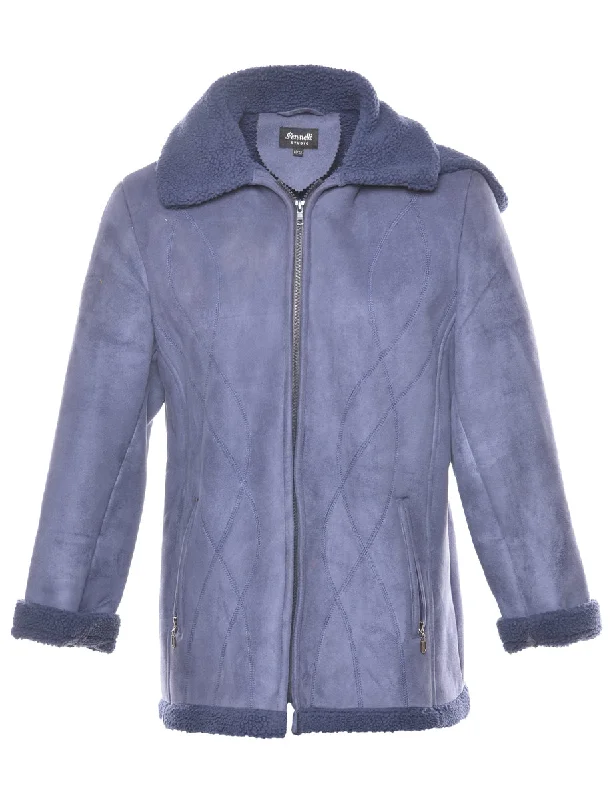 Purple Jacket - M V-Neck Jacket Boat Neck Jacket Square Neck Jacket