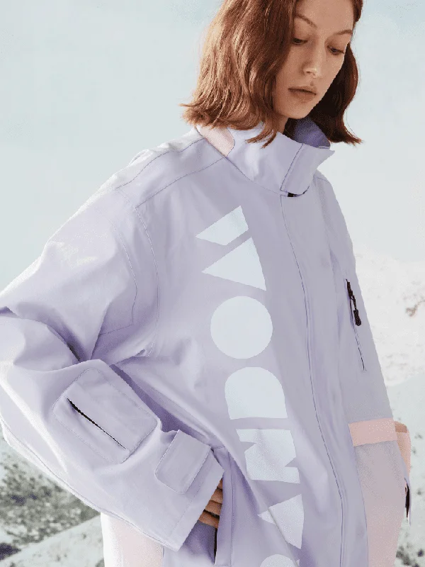 RandomPow Gradient Purple Jacket - Women's Snapped Jacket Toggled Jacket Drawstring Jacket RandomPow Gradient Purple Jacket - Women's Snapped Jacket Toggled Jacket Drawstring Jacket