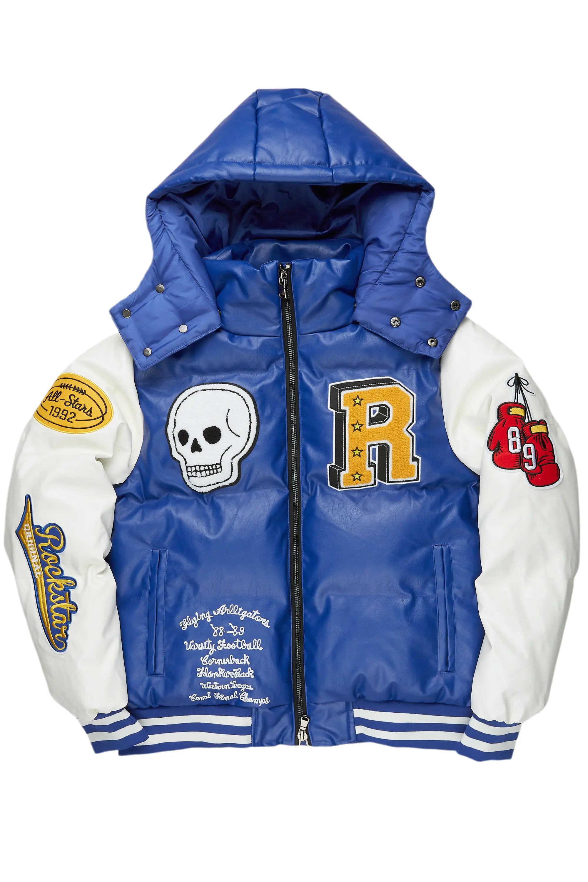Shaniqua Royal Blue Oversized Puffer Jacket Chenille Fabric Brocade Fabric Lace Fabric Shaniqua Royal Blue Oversized Puffer Jacket Chenille Fabric Brocade Fabric Lace Fabric