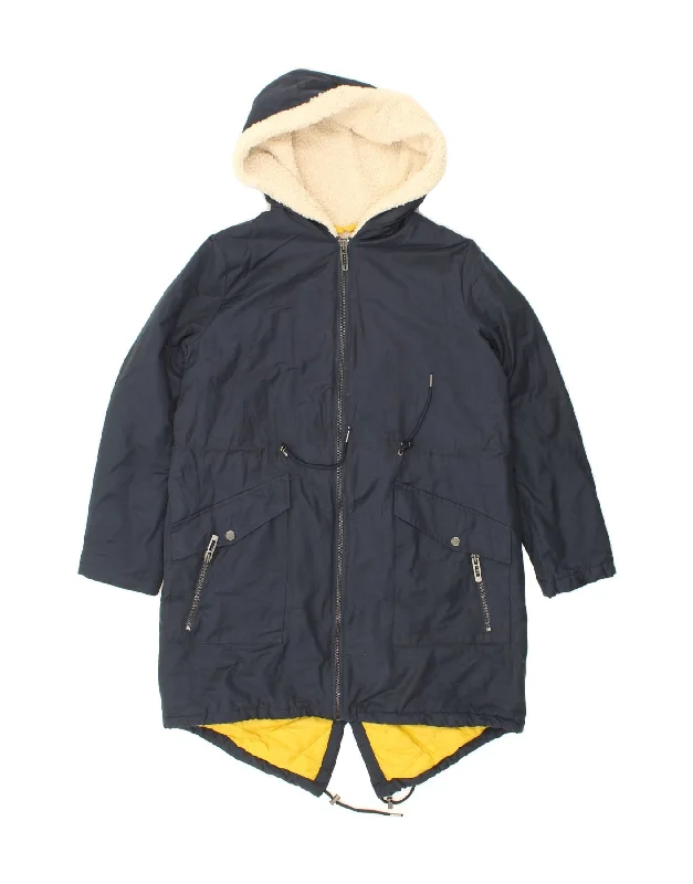 WHITE STUFF Womens Hooded Parka Jacket UK 16 Large Navy Blue Polyester Anorak Shell Jacket Lightweight Jacket WHITE STUFF Womens Hooded Parka Jacket UK 16 Large Navy Blue Polyester Anorak Shell Jacket Lightweight Jacket