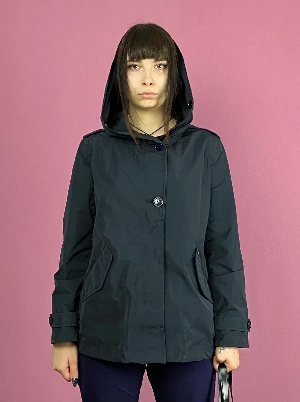 Woolrich Vintage Women's Hooded Jacket - L Black Polyester Corduroy Jacket Velvet Jacket Brocade Jacket Woolrich Vintage Women's Hooded Jacket - L Black Polyester Corduroy Jacket Velvet Jacket Brocade Jacket