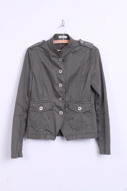 ZABAIONE Womens 36 S Jacket Blazer Cotton Khaki Fleece Jacket Down Jacket Feather Jacket ZABAIONE Womens 36 S Jacket Blazer Cotton Khaki Fleece Jacket Down Jacket Feather Jacket