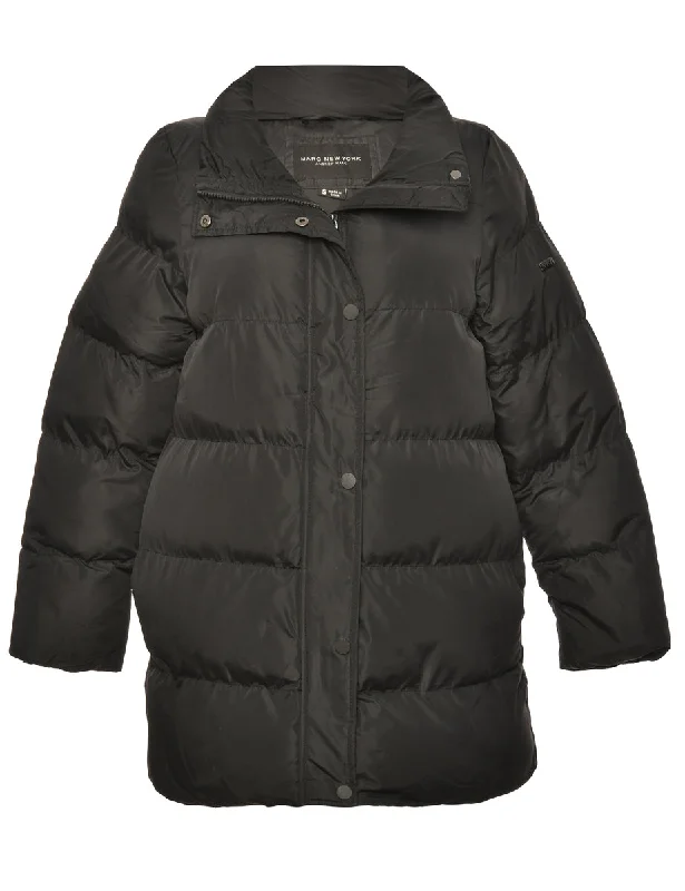 Zip-Front Black Classic Puffer Jacket - S Toggled Jacket Drawstring Jacket Belted Jacket Zip-Front Black Classic Puffer Jacket - S Toggled Jacket Drawstring Jacket Belted Jacket