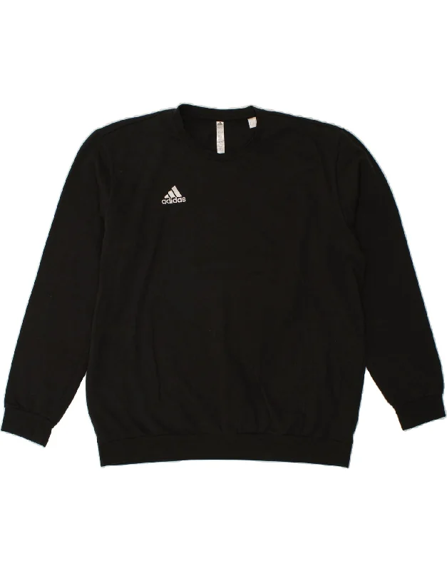 ADIDAS Mens Graphic Sweatshirt Jumper XL Black Cotton