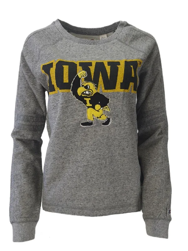 AMERICAN COLLEGIATE Women's Grey Iowa Fleece Sweatshirt #W013IO1A NWT Hoodie with Elastic Waist Stretchable Comfortable AMERICAN COLLEGIATE Women's Grey Iowa Fleece Sweatshirt #W013IO1A NWT Hoodie with Elastic Waist Stretchable Comfortable