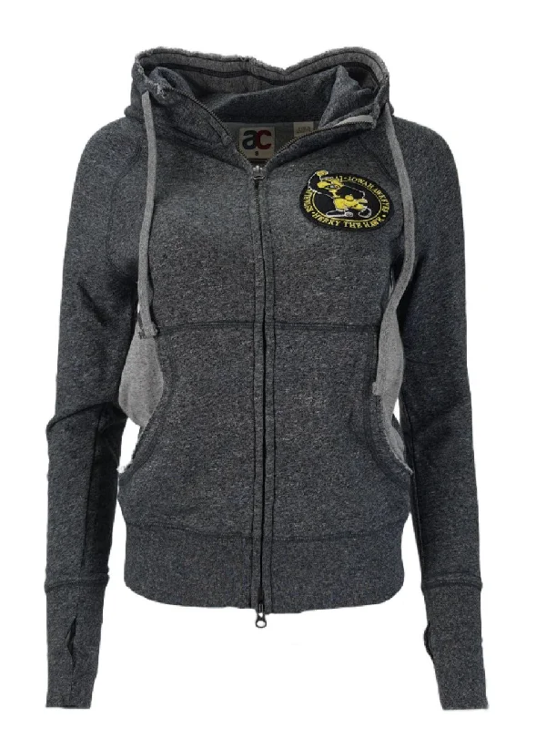 AMERICAN COLLEGIATE Women's Grey Iowa Hoodie #W016IO1A NWT Hoodie with Color Block Contrast Stylish AMERICAN COLLEGIATE Women's Grey Iowa Hoodie #W016IO1A NWT Hoodie with Color Block Contrast Stylish