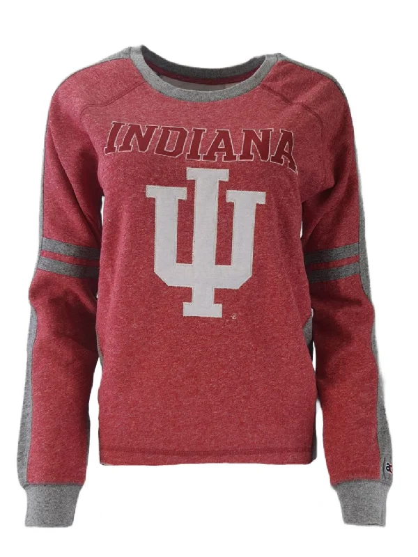 AMERICAN COLLEGIATE Women's Red Indiana Sweatshirt #W013IN1A NWT Hoodie with Hem Lace Feminine Delicate AMERICAN COLLEGIATE Women's Red Indiana Sweatshirt #W013IN1A NWT Hoodie with Hem Lace Feminine Delicate